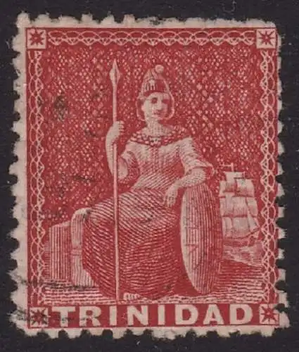 1859 TRINIDAD, SG 38 (1d.) rose-rot GEBRAUCHT