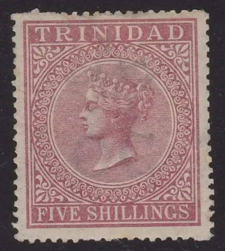 1869 TRINIDAD, SG 87 5s. rose-lake MLH