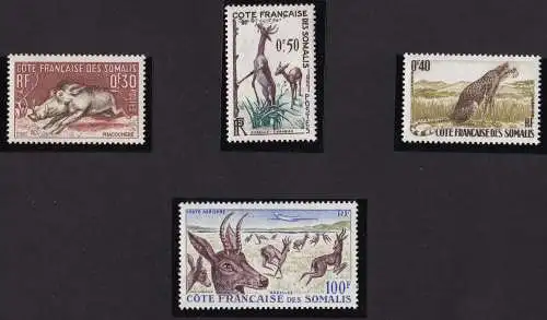 1958 COTE DES SOMALIS - Yv. n. 287/289+PA 26 MNH/**