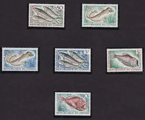 1961-64 KONGO - Yvert Nr. 142/147A 6 Val. MNH**