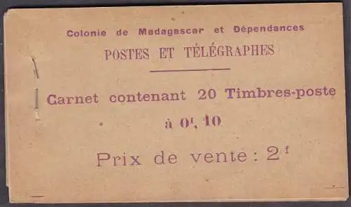 1922 SENEGAL - Libretto/Carnet/Booklet N. 5 10c. grün MNH/** RAR