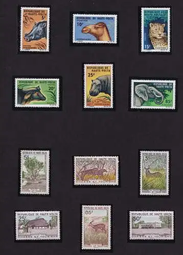 1962/65 HIGH VOLTA/HAUTE VOLTA - Animaux 35 val. MNH/**