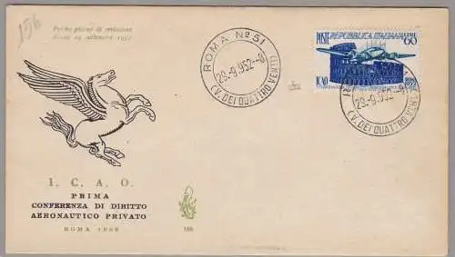 1952 REPUBLIK - ICAO Nr. 697 VENEDIG NICHT GEREIST