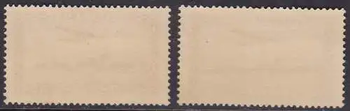 1932 SAARLAND, Luftpost - Flugplatz und Kirche, Nr. 3/4 Serie mit 2 Werten MNH/**