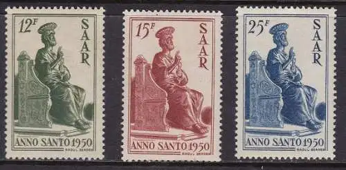 1950 SAARLAND/SAARLAND, Nr. 273/275 MNH/**