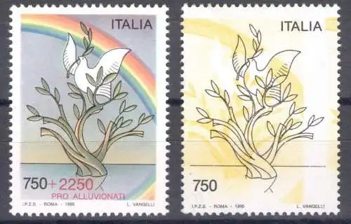 1995 Italia Repubblica, Pro Alluvionati ohne roten Druck, Nr. 2137A - MNH**