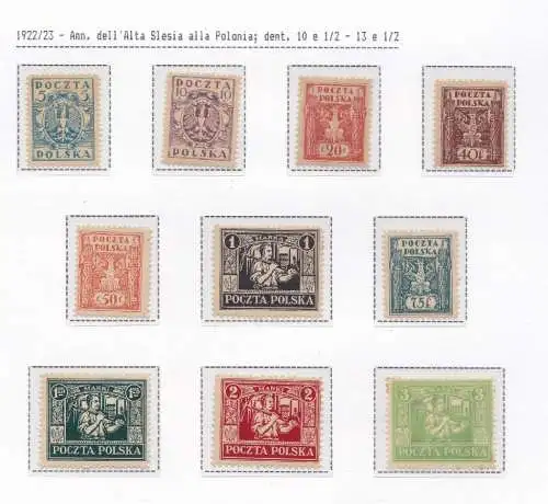 1922-23 POLEN Oberschlesien, Nr. 1/20 MNH/** Einige oxidiert siehe Scans