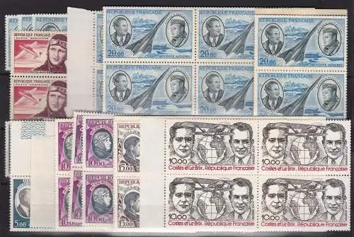 1955-1981 FRANKREICH - Lot Luftpost (siehe Detail) postfrisch ** 550 Euro