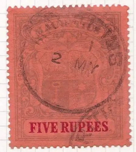 1902 MAURITIUS, SG Nr. 155 5 r. GEBRAUCHT