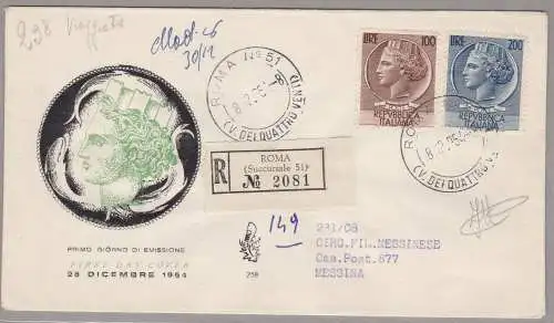 1955 REPUBLIK - Syrakus Nr. 747/748 REISEEMPFEHLUNG