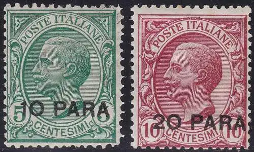 1908 Konstantinopel, n. 1/2 Ia Lokalausgabe MNH / ** Signatur Sorani-A.Diena-Raybaudi