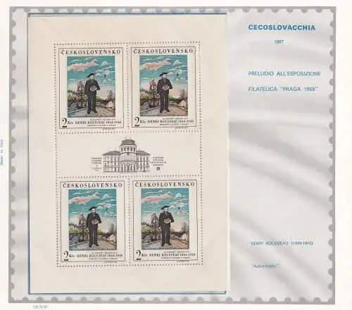 1967-72 TSCHECHOSLOWAKEI, CESKOSLOVENSKO, KUNSTWERKE, GEMÄLDE UND KÜNSTLER, 43 Werte + 2 BF auf 11 Albumblättern