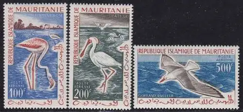 1961 MAURETANIEN - Luftpost - Yvert Katalog Nr. 18-20 - Vögel - 3 Werte - postfrisch **