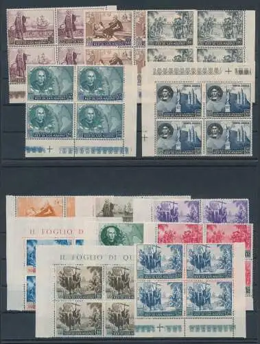 1952 San Marino, Christoph Kolumbus, Nr. 372/83 + Luftpost 101, postfrisch**