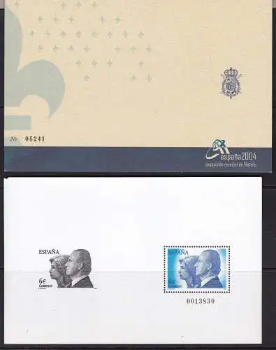 2004 SPANIEN, BF 150A Espana 04 MNH ** SONDERBOGEN