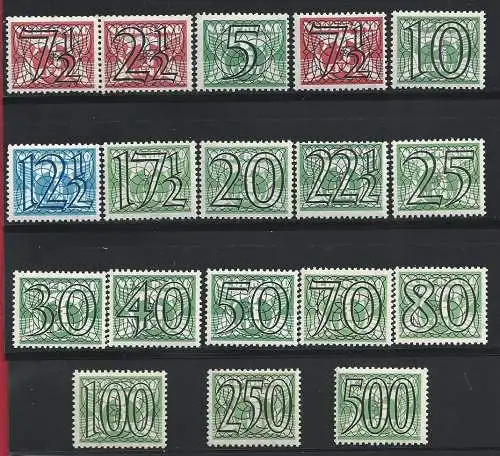 1940 HOLLAND, Nr. 347/364 + 349a, postfrisch**