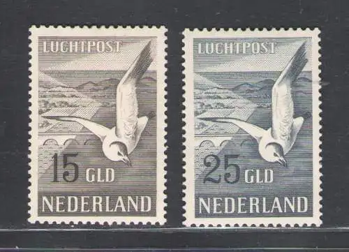 1951 Niederlande, Luftpost Nr. A12/A13, Gabbiani, MLH*