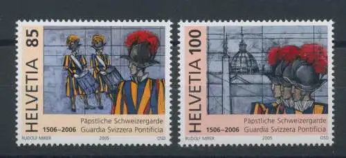 2005 Schweiz, 5. Hundertjahrfeier Schweizergarde, Gemeinschaftsausgabe 1403/04, 2 Werte, postfrisch**