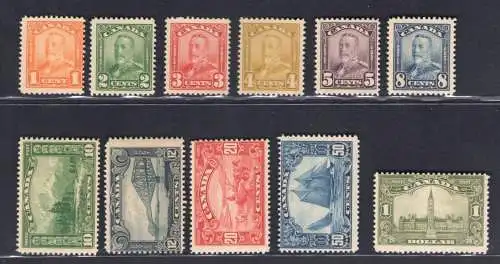 1928-29 Kanada - Stanley Gibbons Nr. 275/85 - 11 Werte - postfrisch **