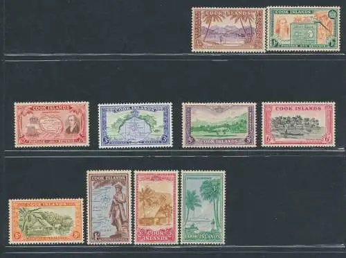 1949 COOK ISLANDS, Stanley Gibbons n. 150/59 - Serie mit 10 Werten - postfrisch**