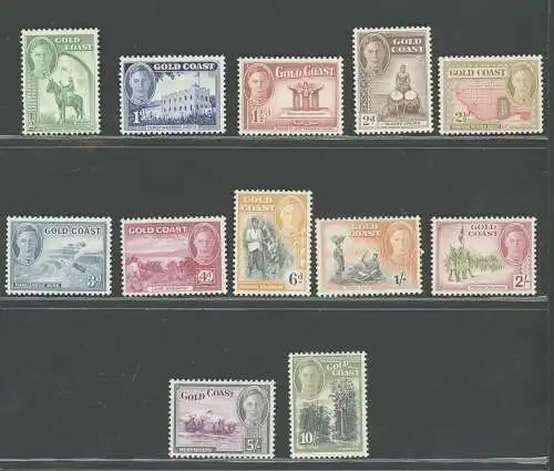 1948 Gold Coast, Stanley Gibbons Nr. 135-46, George VI, MNH **