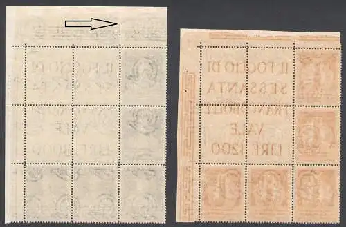 1949 Italien Republik, Eckblock Volta Nr. 5/6, postfrisch, postfrisch**