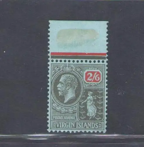 1922-28 Britische Jungferninseln 2s.6d schwarz e rot Stanley Gibbons Nr. 100 - postfrisch**