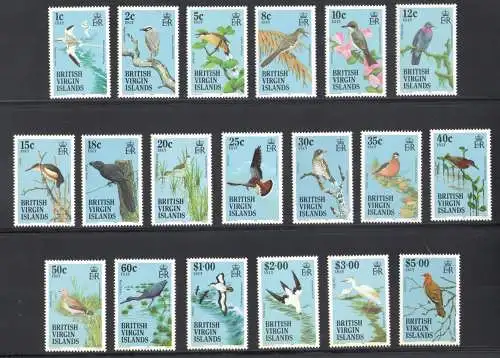 1985 Britische Jungferninseln, Uccelli Yvert Nr. 508-26 - postfrisch **