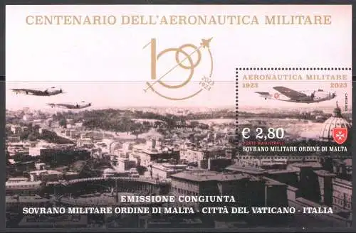 2023 Smom, Centenario Aeronautica Militare - Bogen - Neu - MNH **