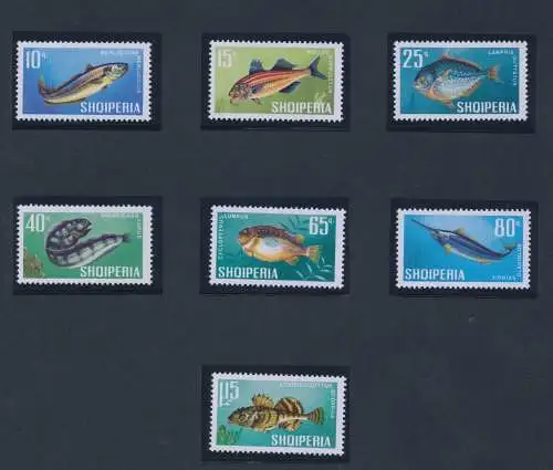 1967 ALBANIEN, Fische, Nr. 1131/37, postfrisch**