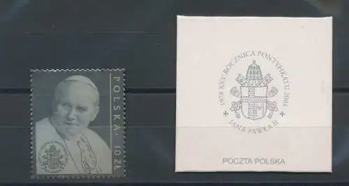 2003 Polen, 25. Jahrestag des Pontifikats von Johannes Paul II., Gemeinsame Ausgabe mit dem Vatikan Nr. 1294, 1 Silberwert, postfrisch**