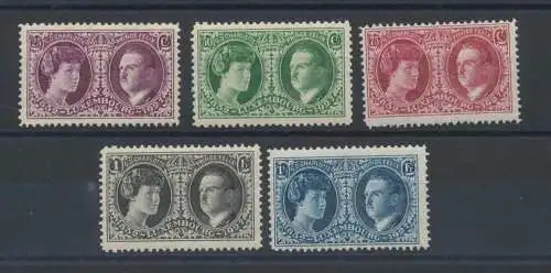 1927 LUXEMBURG, Nr. 187/91, Expo Philatelica di Luxembourg, postfrisch**