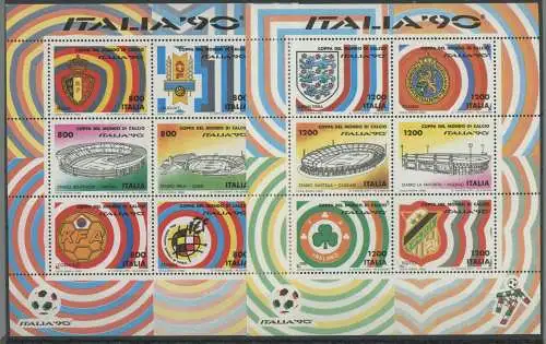 1990 Italia - Repubblica, 6 Foglietti Italia '90 - BF 4/9 - MNH **