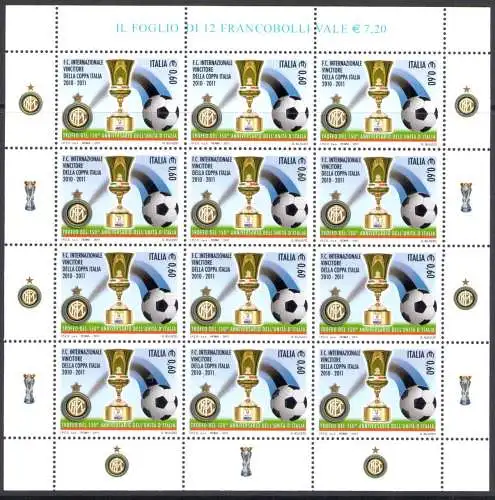 2011 Italien - Republik, Minifoglio Inter Coppa Italia, Katalog Sachsen Nr. 28, postfrisch **