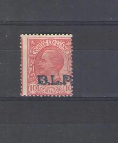 1923 Königreich Italien, BLP Nr. 13A, 10 Cent PINK, blauer Aufdruck, normale Zentrierung, postfrisch** - Zertifikat Chili