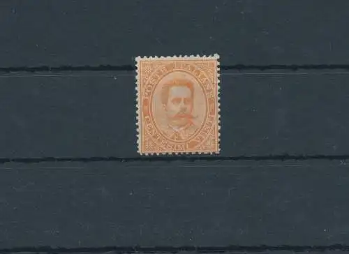 1879 Italien - Königreich, Nr. 39, Bildnis Umberto I, Centesimi 20 Orange, MNH ** - Zertifikat Raybaudi + Diena