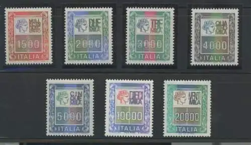 1978-87 Italien - Republik, Hohe Werte Syrakus 7 Werte in Lire - postfrisch **