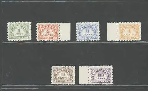 1939-49 Neufundland - Stanley Gibbons Nr. D1/D6 - Porto Due Stamps - 6 Werte - MNH**