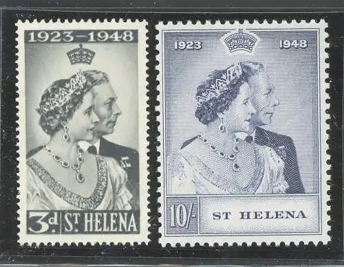 1948 St. Helena, Stanley Gibbons Nr. 143-44 - Royal Silver Wedding - MNH **