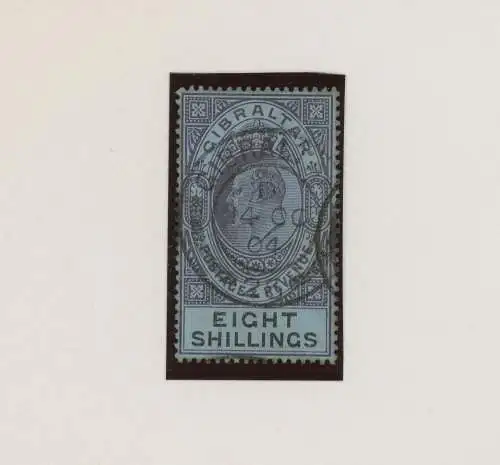 1903 Gibraltar, Stanley Gibbons Nr. 54, 8 Scellini dull purple and black, Edoardo VII - Gebraucht