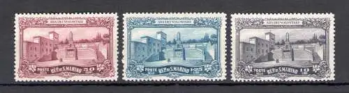 1927 SAN MARINO, Ara dei Volontari - Nr. 134/136 - 3 Werte - postfrisch**