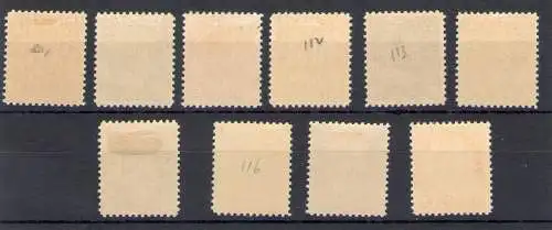 1922-31 KANADA - SG 246/255 Serie mit 10 Werten MH*- 1 $ MNH**