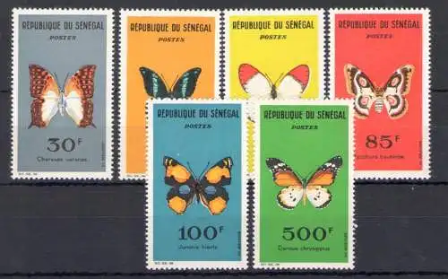 1963 Senegal - Republik, Schmetterlinge - Yvert Nr. 226-31 - 6 Werte - postfrisch **