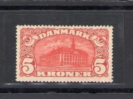 1915 Dänemark - 5 karminrote Kronen - Einheitskatalog Nr. 86 - Yvert Nr. 68 - Postpalast - MNH** - Raybaudi Zertifikat