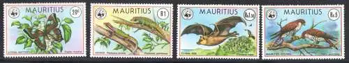 1978 Mauritius, Weltnaturschutz - 4 Werte, Yvert Katalog Nr. 476/79 - WWF - MNH **