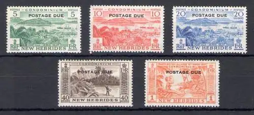 1953 Neue Hebriden - Stanley Gibbons Nr. D11/D15 - postfrisch **