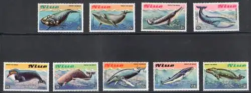 1983 Niue, Wale - Yvert 388/96 - 9 Werte - postfrisch **