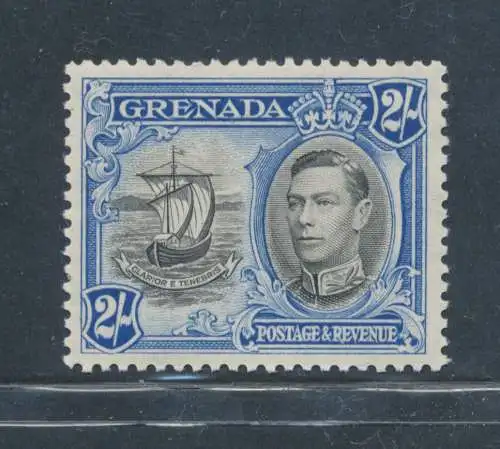 1938-50 Grenada, Stanley Gibbons Nr. 161, 2 Scellini Black Ultramarine - MNH**