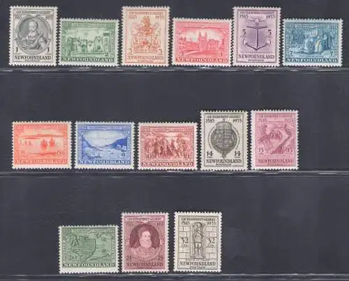 1933 Neufundland, Stanley Gibbons n. 236/49, postfrisch**