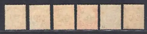 1906-10 Bermuda, Stanley Gibbons Nr. 34/42 - MH*